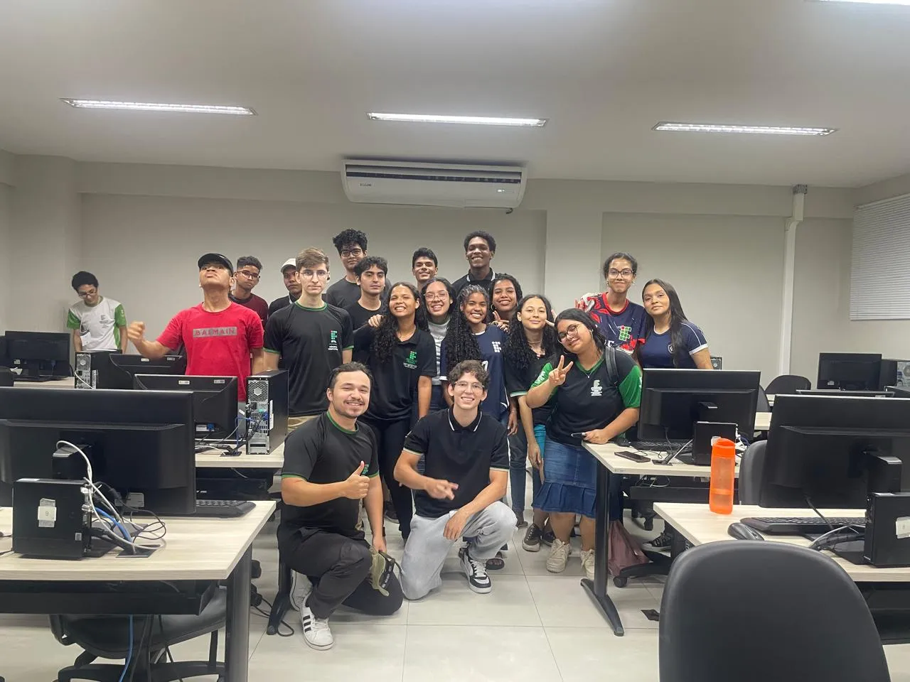 Class gathered in an IFPA computer lab after a workshop
